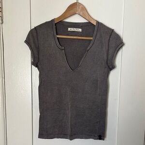 We The Free Slate Gray V-Neck Tee
